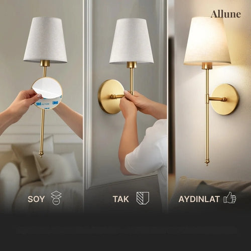 Allune 2'li Kablosuz Duvar Aplikleri
