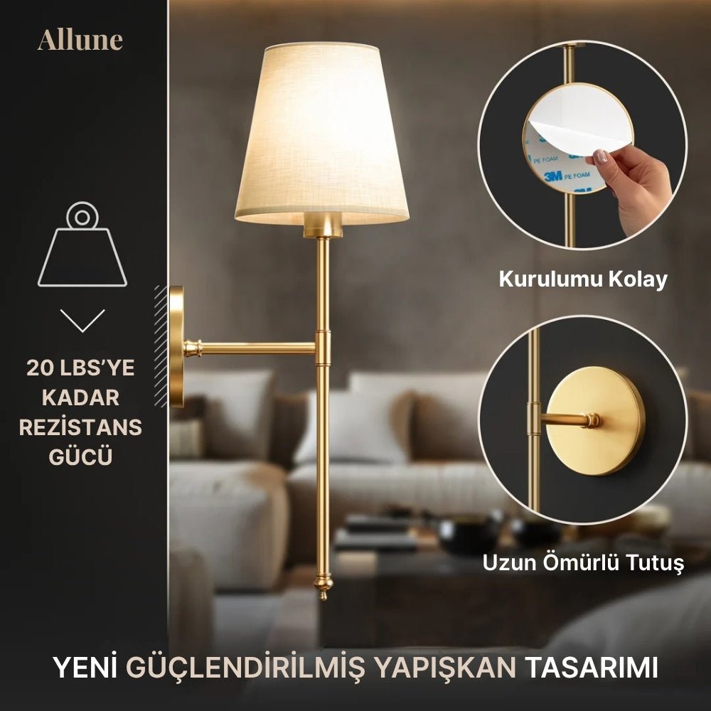 Allune 2'li Kablosuz Duvar Aplikleri